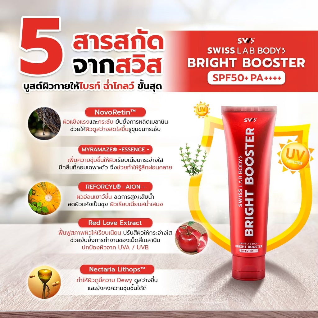 บูสเตอร์บำรุงผิวกาย SWISSLAB Body Bright Booster 100g แพ็ค 3 ชิ้น - ภาพประกอบที่ 2