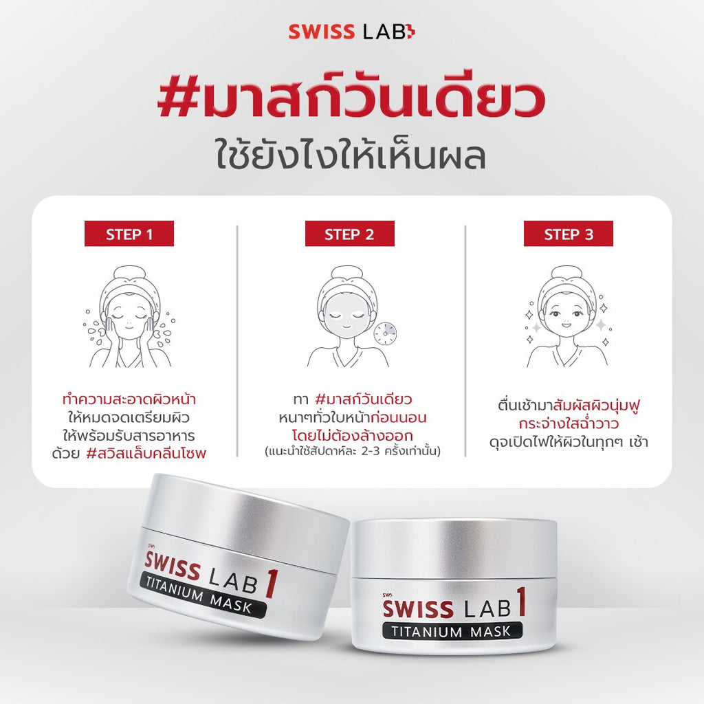 มาส์กหน้า SWISSLAB 1 Titanium Mask 20g แพ็ค 4 ชิ้น - ภาพประกอบที่ 4